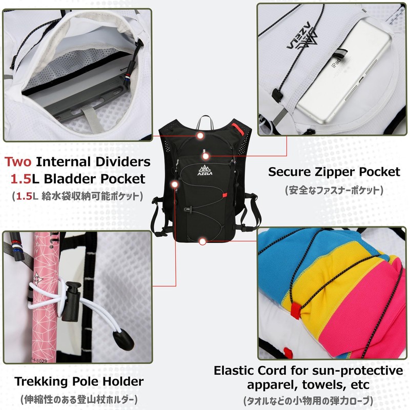 Azarxis Running Vest Hydration Pack Trail Backpack 7L 10L with