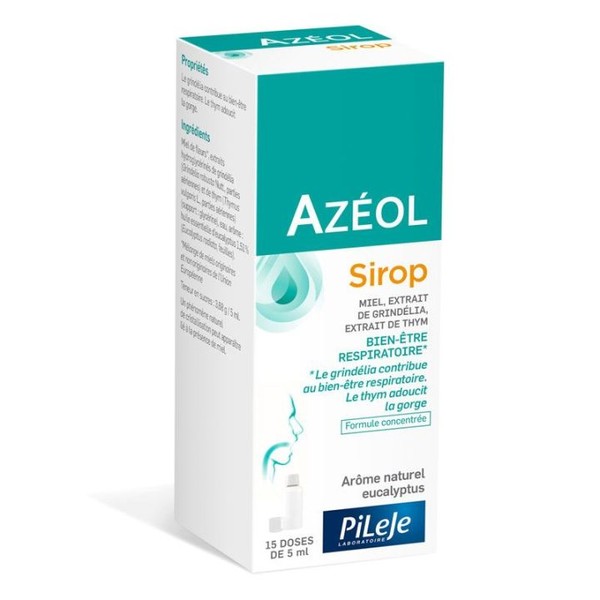 PiLeje Micronutrition AZEOL sirop naturel toux grasse 75ml Pileje