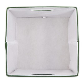 DII cubeta de Almacenamiento Plegable de poliéster, sólido, Ligero y Duradero, Cuadrado Grande, 13 x 13 x 13 Pulgadas, Verde Cazador