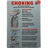 CHOKING POSTER SIGN- Resturant choking sign (ALUMINIUM, REFLECTIVE. 7X10 INCH,HEAVY