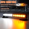 OPPBUY Amber White LED Rooftop Strobe Light for Truck 12.2''
