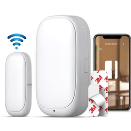 Jemay WiFi Door Alarm Sensor, Real-time Door Sensor Detector, Smart Window and Door Alarm Work with Tuya APP,Door Open Contact Sensor for Home Security and Burglar Alert