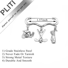 PLITI Golf Brooch Pin Golf Player Gift Golfer Gift She Believed She Could So She Did Inspirational Gift For Golf Lover (believed golf pinCA)