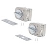 Set of 2 NUZAMAS 304 Stainless Steel Glass Door Locks,
