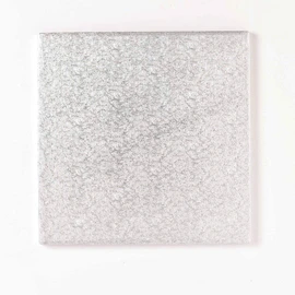 10" 12mm Square Silver Drum Cakeboard