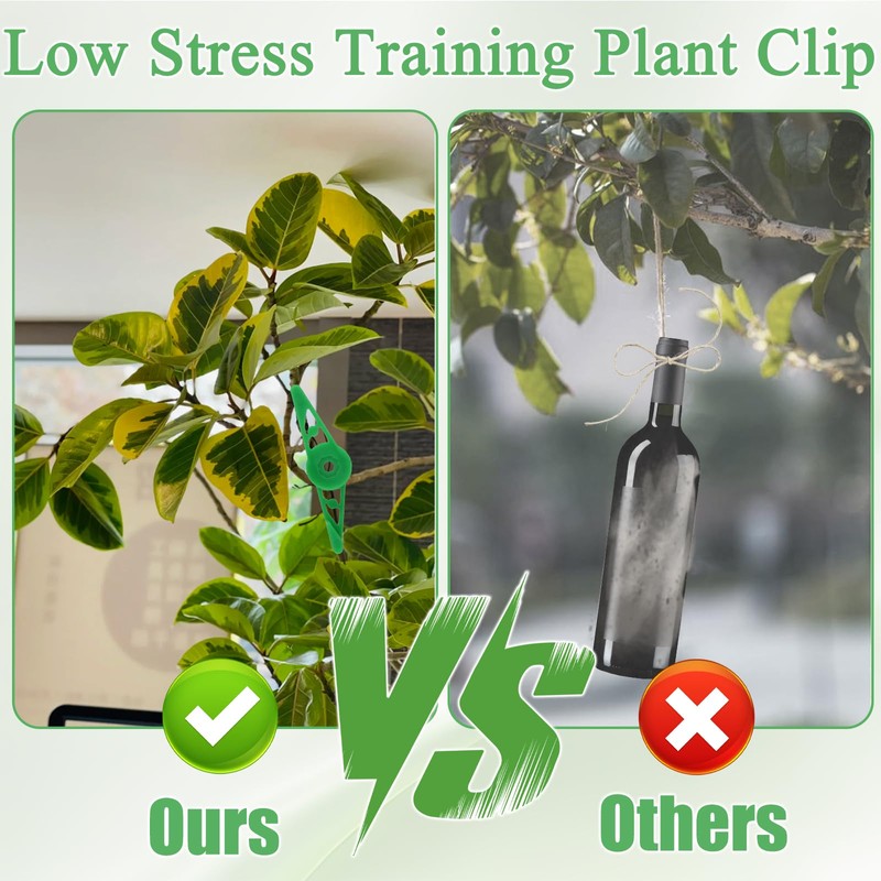 PXBSNB Pack of 50 Plant Bender Lst Clips, 360° Adjustable