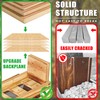 Carbonized Wood Squirrel Feeder with Umbrella, Squirrel Feeders for Outside