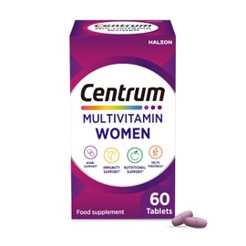 Centrum Women's Multivitamins & Minerals, 23 Essential nutrients Including Vitamin D, C, and Iron, 60 Tablets (Packaging May Vary)