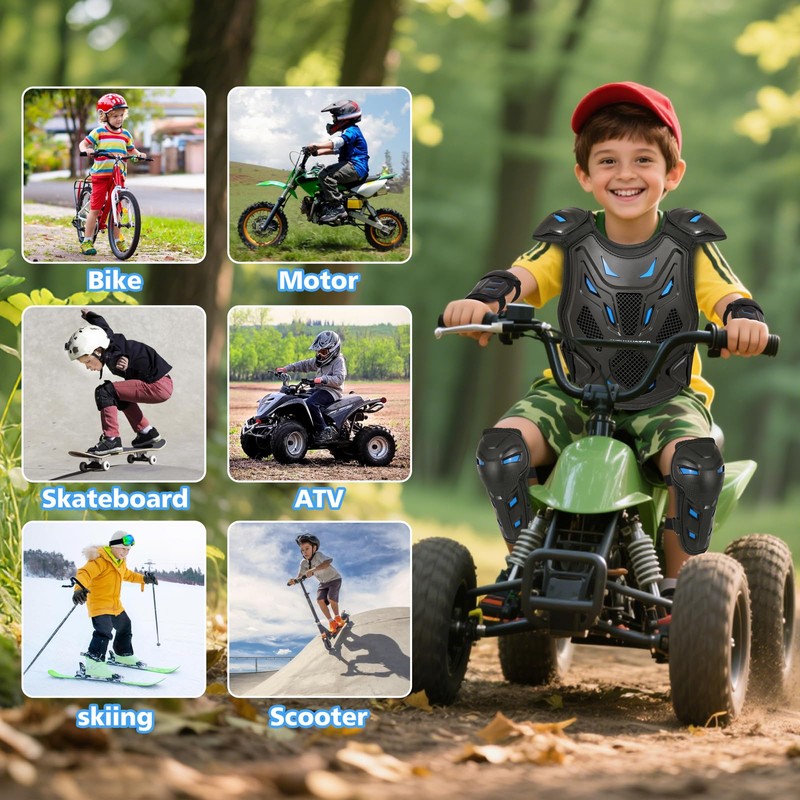 Kids Dirt Bike Gear Motorcycle Armor Vest Suit, Thickened Heavy