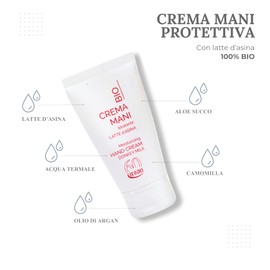 irsan 100 % Bio feuchtigkeitsspendende Handcreme mit Eselsmilch, Sheabutter, Arganöl, Malve und Kamille, 50 ml