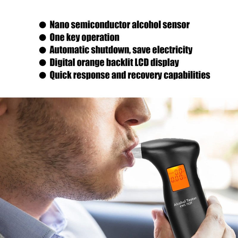 Breathalyzer Professional High Accuracy Emiconductor LED Alcohol Tester for Household
