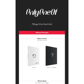 ONLYONEOF Things I Can't Say LOve 6th Mini Album Hard Version CD+72p PhotoBook+1p PhotoCard+1p Lenticular Card+1p Folding Poster on Pack+Tracking Sealed