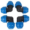 4Pcs Elbow Connector, PE Plastic Water Connector, Water Pipe 32mm