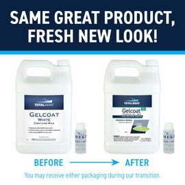 TotalBoat-488420 Marine Gelcoat for Boat Building, Repair and Composite Coatings (White, Gallon No Wax)