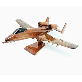 A10 Warthog Replica Mahogany Wood Model Airplane