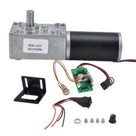 12V 130RPM DC Worm Gear Motor with Governor 22 kg cm 31 mm High Torsion Self-Locking Motor Reversed Mini Turbine Gear Motor for DIY Robot Rotary Table Door Lock Curtain Machine