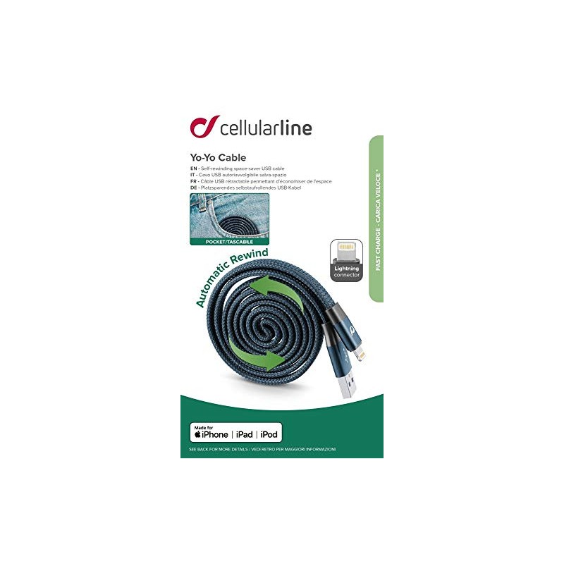 cellularline Yo-Yo Cable 100 cm Lightning