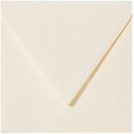 Envelopes 14 x 14 cm 120 g/m² Square Gummed Shrink-Wrapped Soft Cream Pack of 25