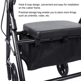 Rollator Walker Bag Underseat, Fabric Storage Organizer, Adjustable Pouch for Seniors, Rolling Walker Accessories Under Seat Bag, Water Resistant Tote Bag for Walker or Rollator