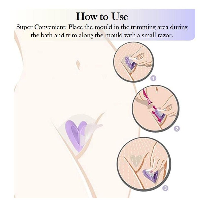 Munyee Hua Intimate Pube Hair Trimmer Set for Women with