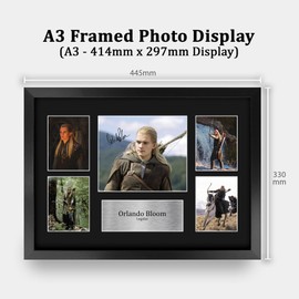 HWC Trading Orlando Bloom The Lord of the Rings Gifts Printed Signed Autograph Picture Display for Movie Memorabilia Fans - A3 Framed