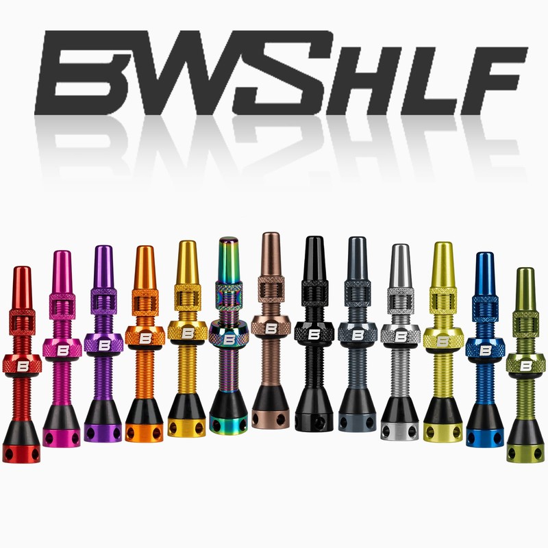 BWSHLF Tubeless Presta Valve Stem 40/44/55/60/65/70/80/100 mm, Super Light Aluminum,