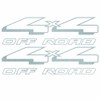 Vinylmark LLC 4x4 Bedside Decals (Silver) - 1997 1998 1999 Compatible with Ford Truck Bed