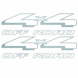 Vinylmark LLC 4x4 Bedside Decals (Silver) - 1997 1998 1999 Compatible with Ford Truck Bed