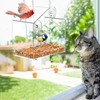 Window Bird Feeder with Strong Suction Cup and Self-Adhesive, Clear
