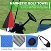 PATIKIL 12"x12" Magnetic Golf Towel with Wire Cleaning Cloth, 2