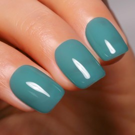 Firedeep Jelly Light Blue Green Gel Nail Polish 16ml Sheer Cyan Nail Polish UV/LED Soak Off Gel Polish for Spring Summer Manicure DIY1Pcs