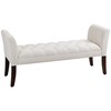 HOMCOM End of Bed Bench with Button Tufted Design, Upholstered
