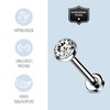 Stachelkleid Labret Piercing Titanium Zirconia Silver Push-in Without Thread Cartilage
