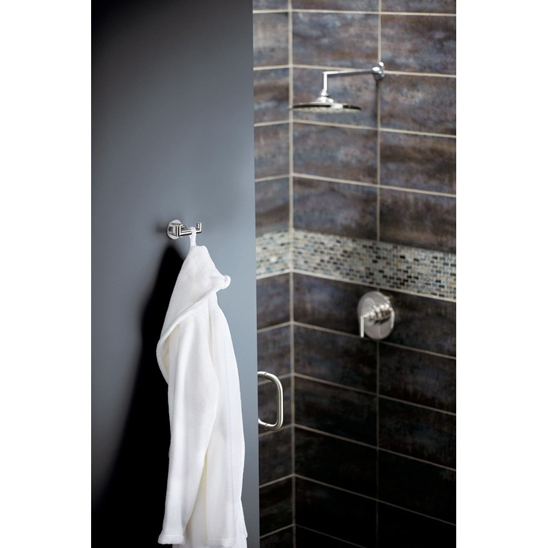 Moen YB0803CH Arris Modern Double Robe Hook, Chrome