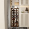 HOMEFORT 7-Tier Wood Shoe Rack, Double Rows Shoe Shelf, Shoe