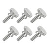MECCANIXITY 6 PCS M4 x 12mm Flat Knurled Head Thumb Screws,304 Stainless Steel Fully Threaded Thumbscrew Bolts Fasteners for Lighting Household Appliances Electronic Equipment