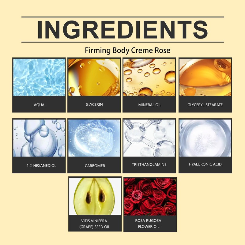 Champagne Lift Body Creme, Firming Complex and Pink Pepperslim Skin