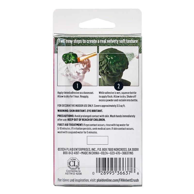 FolkArt Velvet Crush 2 Part Flocking Kit, Green