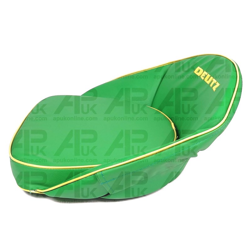 Seat Pan Cushion Light Green + Yellow Trim Piping &