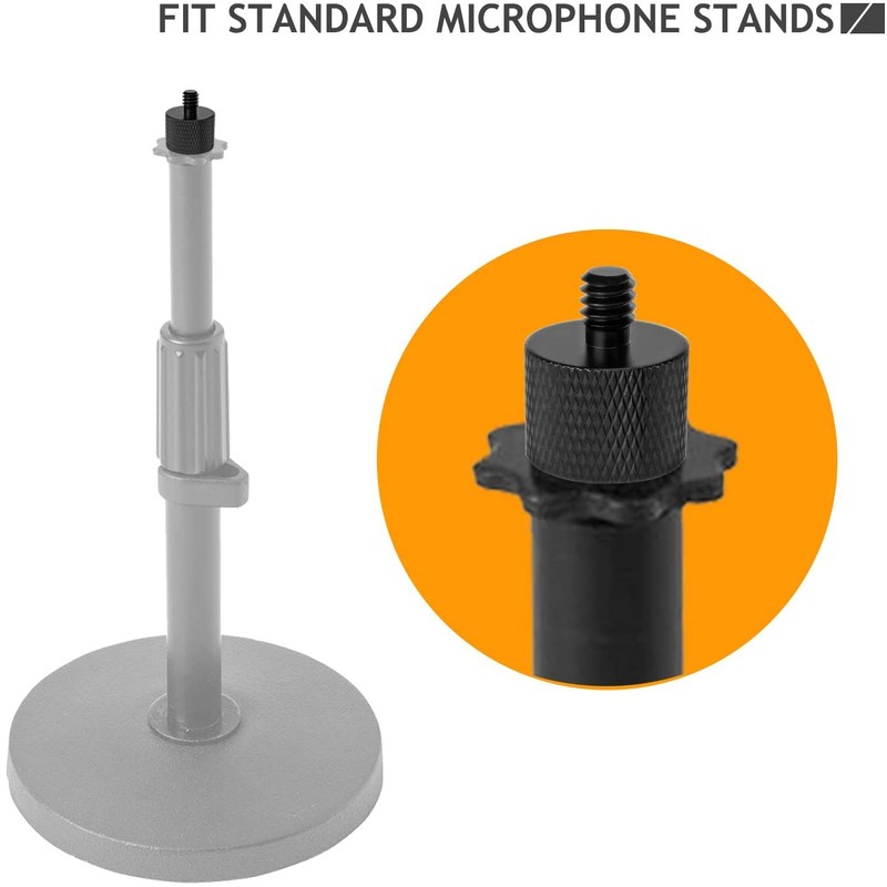 Microphone Screw Adapter, Camera Screw Converter Adapter, 1/4 Male to