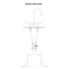 H.C. BT-T40LF-38 Under Counter Thermostatic Mixing Valve, 3/8 inches, Brass