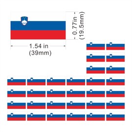 Womaha 30 Sheets Temporary Slovenia Flag Tattoos Fans Face Tattoo Stickers for Adults Kids Group Activity Props