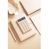 UNIONE Pocket & Desktop Beige Calculator with a Bright LCD,