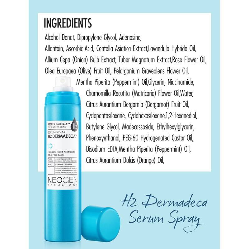 [K-Beauty] Neogen H2 Dermadeca Serum Facial Spray | 80% Hydrogen-Water