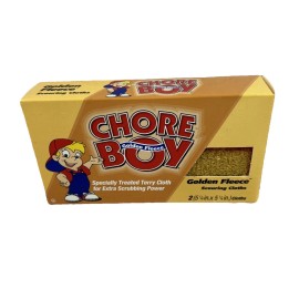 Chore Boy Vintage New  Chore Boy 2 Pack Golden Fleece Scouring Cloths Rare USA NOS