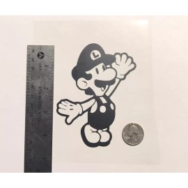 Paper-Luigi BLACK vinyl decal weatherproof dishwasher-saf