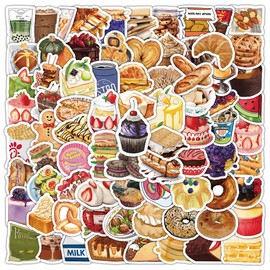 100PCS Snack Stickers for Skateboard,Scrapbook,Helmet,Water Bottle,Bike,Phone,Laptop,Car,Notebook,Waterproof Vinyl Candy Stickers, Trendy Cute Drinks Stickers Decals,Gift for Teens Children Girls