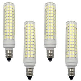Edearkar E11 LED Bulb Dimmable 15w (4 Pack)- All-New-(136LEDs) 150W Equivalent, 1500lm, 110-130V, Daylight White 6000K, E11 Base, Dimmable Candelabra LED Lamp for Home Light