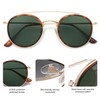SOJOS Retro Vintage Round Polarized Sunglasses for Women Men Small