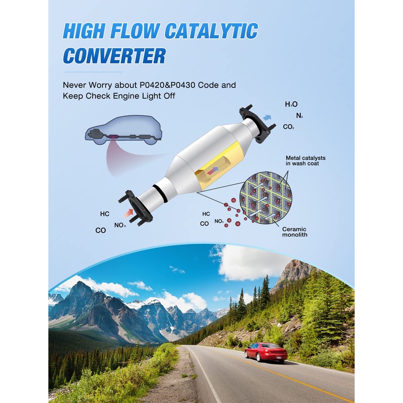 Nilight Catalytic Converter for 1998 1999 2000 2001 2002 Honda